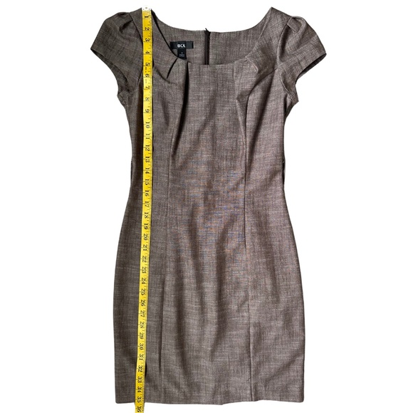 BCX Work Office Career Wear Dress Brown Cap Sleeve Sheath Sz 7 (Fits like 2/4) - Picture 7 of 10